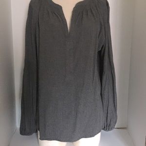 Loft, Dark Grey Ballon Long Sleeve Top